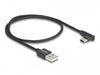 Delock 80029 Usb 2.0 Cable Type-A Male To Usb Type-C™ Male Angled 0.5 M Black