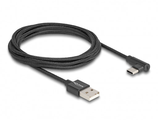 Delock 80031 Usb 2.0 Cable Type-A Male To Usb Type-C™ Male Angled 2 M Black