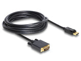 Delock 82593 Cable Displayport 1.1 Male > Dvi 24+1 Male Passive 5 M Black