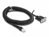 Delock 87996 Coiled Cable Rj50 Male To D-Sub 9 Female 1.5 M Black