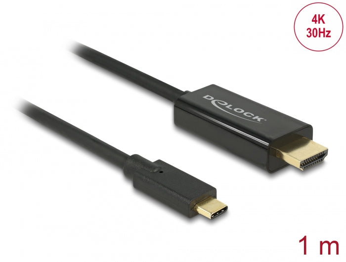 Delock 85258 Cable Usb Type-C™ Male > Hdmi Male 4K 30 Hz 1 M Black