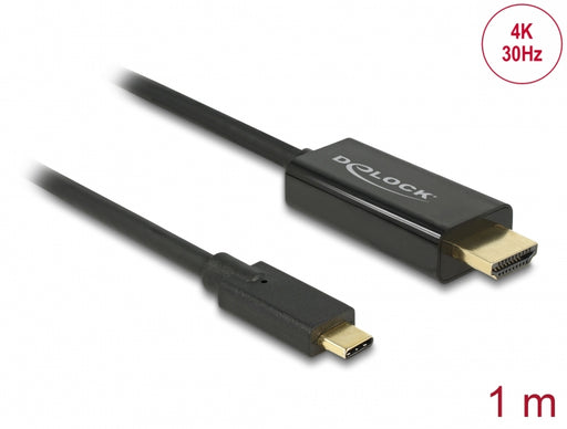 Delock 85258 Cable Usb Type-C™ Male > Hdmi Male 4K 30 Hz 1 M Black