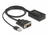 Delock 63189 Adapter Dvi Male To Displayport 1.2 Female With Hdr Function 50 Cm