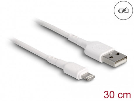 Delock 87866 Usb Charging Cable For Iphone™, Ipad™, Ipod™ White 30 Cm