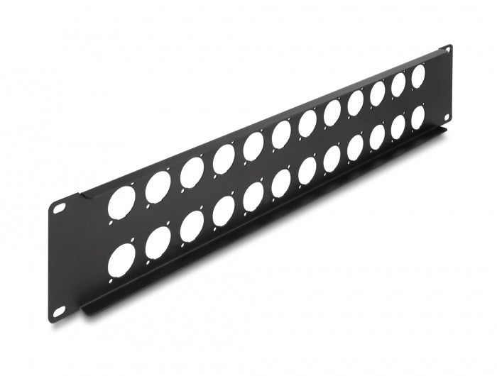 Delock 88055 19″ D-Type Patch Panel 24 Port 2U Black