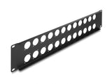 Delock 88055 19″ D-Type Patch Panel 24 Port 2U Black