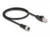 Delock 60072 M12 Adapter Cable D-Coded 4 Pin Female To Rj45 Male 50 Cm