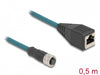 Delock 60068 M12 Adapter Cable A-Coded 8 Pin Female To Rj45 Female 50 Cm