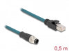 Delock 60075 M12 Adapter Cable A-Coded 8 Pin Male To Rj45 Male 50 Cm