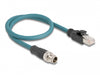 Delock 60077 M12 Adapter Cable X-Coded 8 Pin Male To Rj45 Male 50 Cm