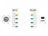Delock 60077 M12 Adapter Cable X-Coded 8 Pin Male To Rj45 Male 50 Cm