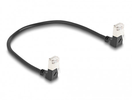 Delock 80297 Rj45 Network Cable Cat.6A S/Ftp Slim 90° Downwards