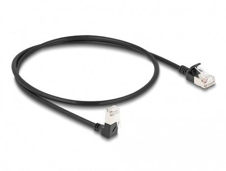 Delock 80304 Rj45 Network Cable Cat.6A S/Ftp Slim 90° Downwards Angled