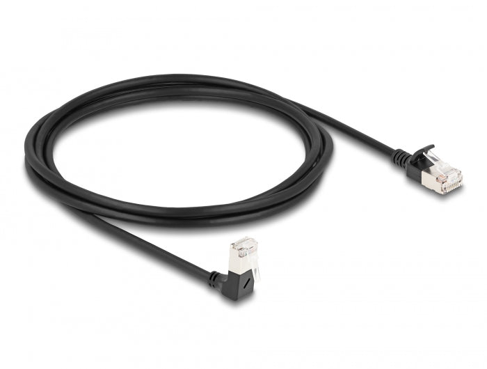 Delock 80306 Rj45 Network Cable Cat.6A S/Ftp Slim 90° Downwards Angled