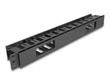 Delock 67021 19″ Cable Management Routing Panel With 2 Openings 1U Black