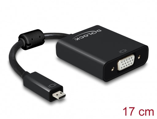 Delock 65558 Adapter Hdmi Micro-D Male > Vga Female With Audio Black