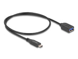 Delock 60568 Usb 10 Gbps Coaxial Cable Usb Type-C™ Male To Type-A Female 50 Cm