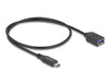 Delock 60568 Usb 10 Gbps Coaxial Cable Usb Type-C™ Male To Type-A Female 50 Cm