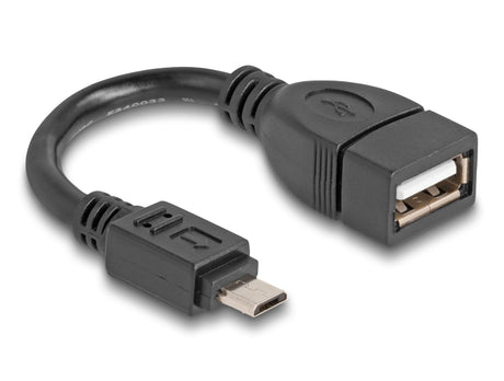 Delock 83018 Usb 2.0 Otg Cable Type Micro-B Male To Type-A Female 11 Cm