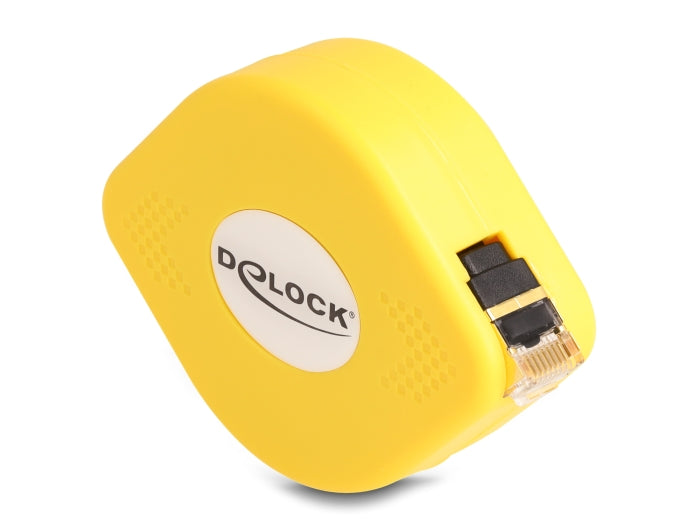 Delock 80239 Rj45 Retractable Cable Cat.6A Stp 1.5 M Black / Yellow