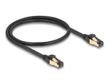 Delock 80247 Rj45 Network Cable Cat.6A Male To Male S/Ftp Black 50 Cm