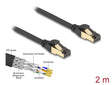 Delock 80249 Rj45 Network Cable Cat.6A Male To Male S/Ftp Black 2 M