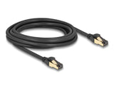 Delock 80250 Rj45 Network Cable Cat.6A Male To Male S/Ftp Black 3 M