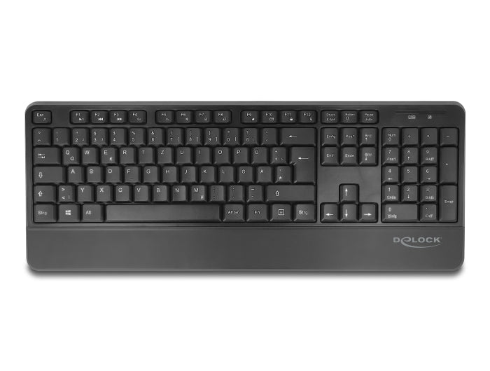 Delock 12674 Usb Keyboard And Mouse Set 2.4 Ghz Wireless Black (Wrist Rest)