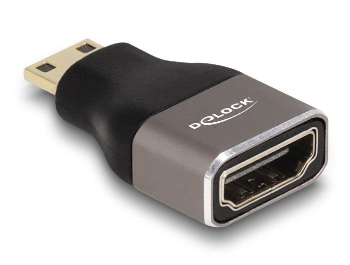 Delock 60080 Hdmi Adapter Mini-C Male To A Female 8K 60 Hz Grey Metal