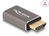 Delock 60081 Hdmi Adapter Male To Female 8K 60 Hz Grey Metal