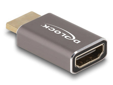 Delock 60081 Hdmi Adapter Male To Female 8K 60 Hz Grey Metal