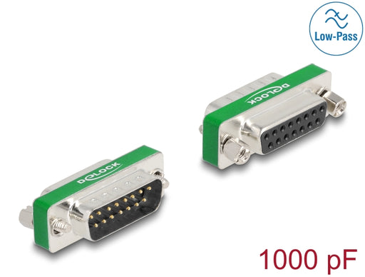 Delock 66478 Rf/Emi Interference Suppression Filter D-Sub 15 Pin Male To Female