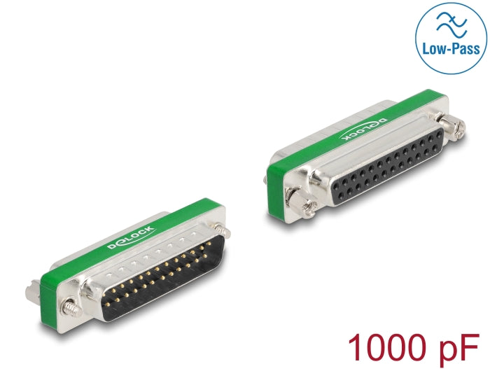 Delock 66479 Rf/Emi Interference Suppression Filter D-Sub 25 Pin Male To Female