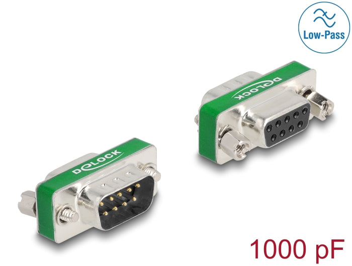 Delock 66476 Rf/Emi Interference Suppression Filter D-Sub 9 Pin Male To Female