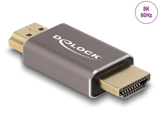 Delock 60086 Hdmi Adapter Male To Male 8K 60 Hz Grey Metal