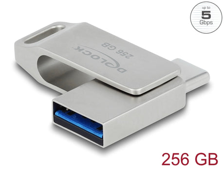 Delock 54008 Usb 5 Gbps Usb-C™ + Type-A Memory Stick 256 Gb - Metal Housing