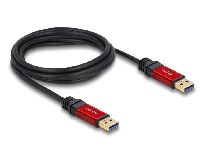 Delock 82745 Usb 3.2 Gen 1 Cable Type-A Male To Type-A Male 2 M Metal