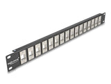 Delock 66758 19″ Keystone Patch Panel 16 Port 1U Black