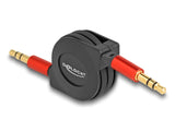 Delock 85369 Audio Retractable Cable 3.5 Mm 3 Pin Stereo Jack Male To Male