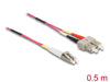 Delock 86546 Cable Optical Fibre Lc To Sc Multi-Mode Om4 0.5 M