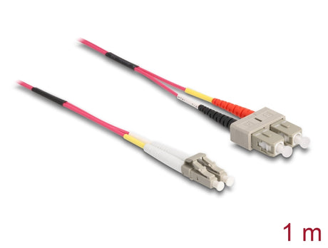 Delock 84680 Cable Optical Fibre Lc > Sc Multi-Mode Om4 1 M