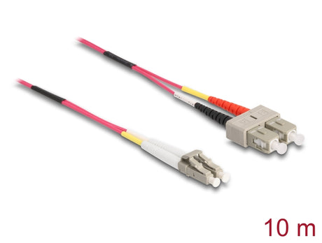 Delock 84684 Cable Optical Fibre Lc > Sc Multi-Mode Om4 10 M