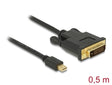 Delock 83987 Cable Mini Displayport 1.1 Male > Dvi 24+1 Male 0,5 M