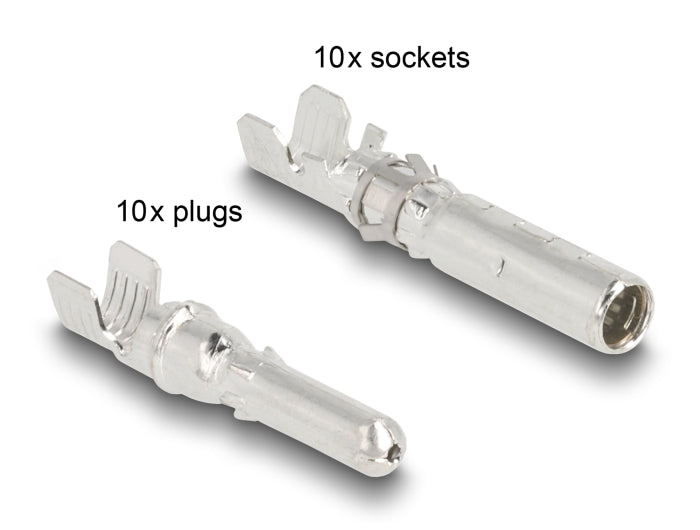 Delock 60058 Dl4 Solar Pin Contacts For Crimping For Plugs And Sockets, 20 Pcs