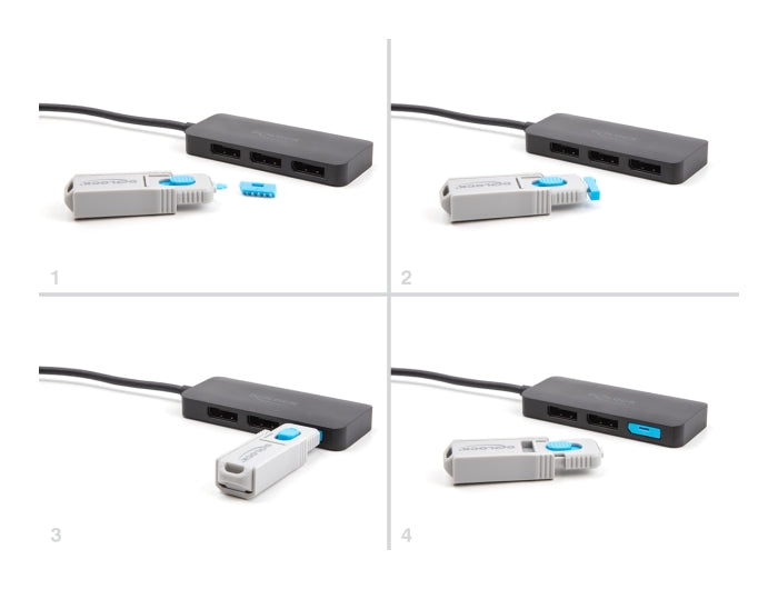 Delock 20927 Displayport Port Blocker Set For Displayport Female Ports 4 Pieces