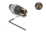 Delock 60529 M8 Connector A-Coded 3 Pin Male For Mounting With Screw Connection