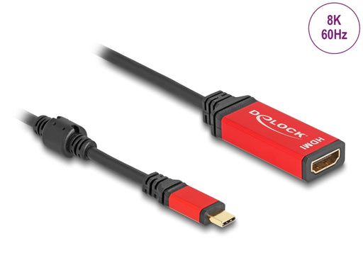 Delock 60053 Usb Type-C™ To Hdmi Adapter 8K 60 Hz With Hdr Function Red