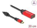 Delock 60053 Usb Type-C™ To Hdmi Adapter 8K 60 Hz With Hdr Function Red