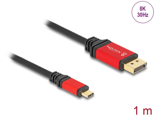 Delock 80092 Usb Type-C™ To Displayport Cable With Hdr Function 1 M Red