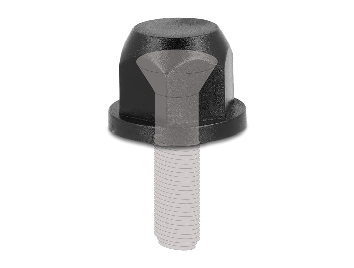 Delock 60284 M12 Thread Protection Cap Black 2 Pieces